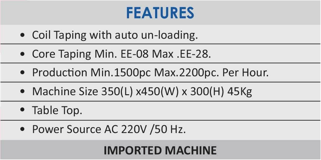 Coil and Core Taping Machine Manufacturers